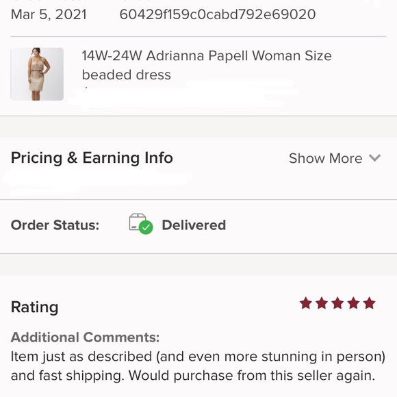 14W-24W Adrianna Papell Woman Size beaded dress - Picture 13 of 14